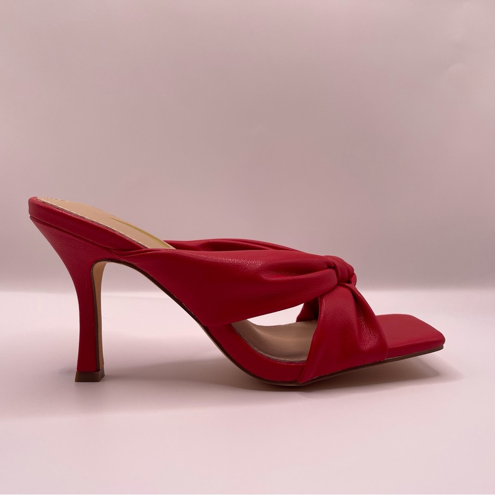 Glaze Red Knotted Women's Mules